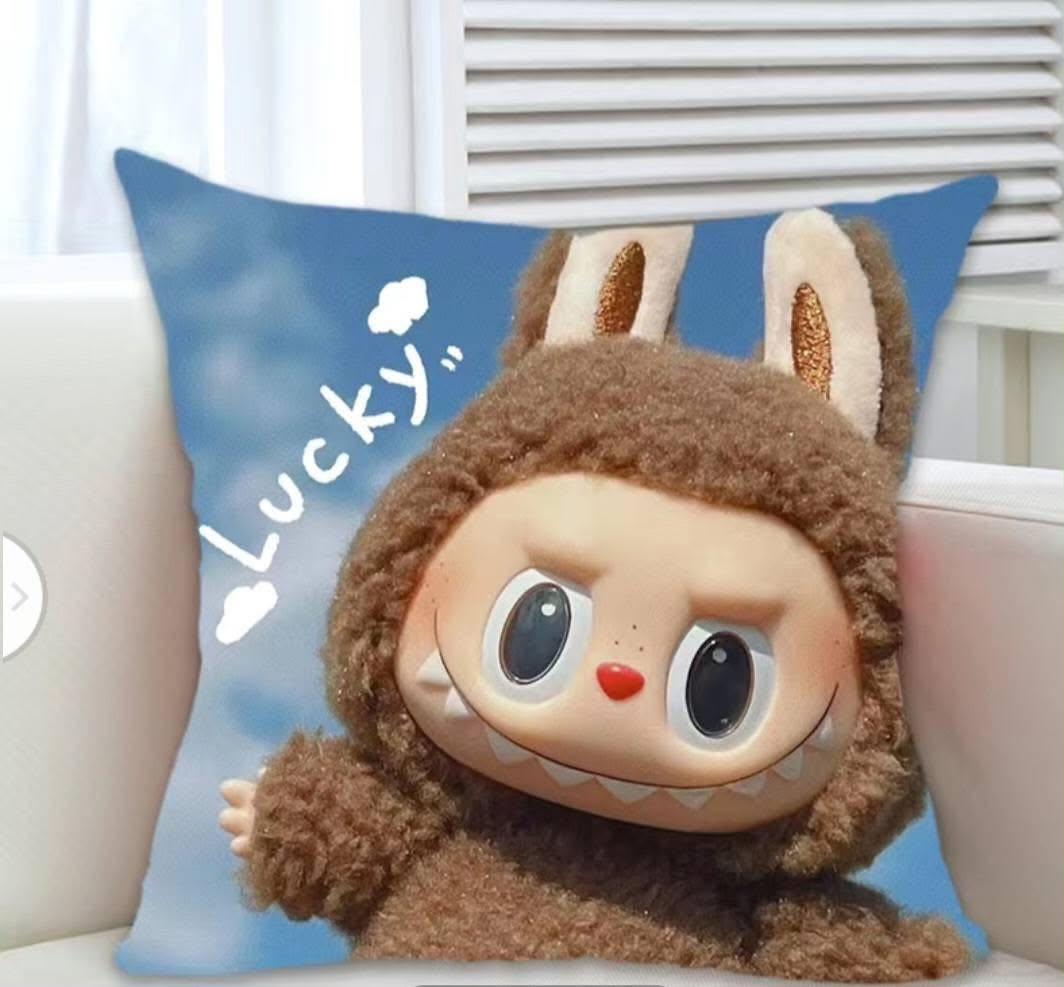Labubu Lucky Blue Sky Pillow