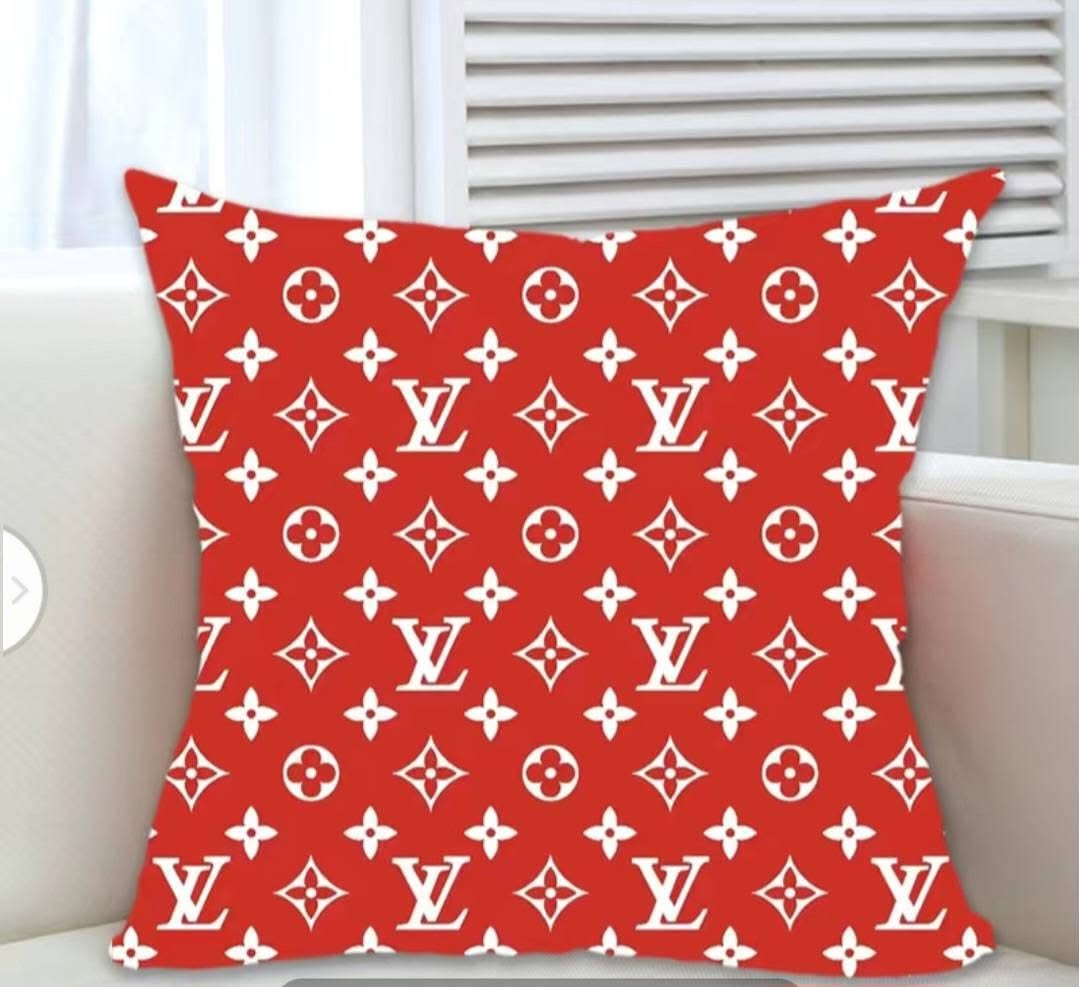 Louis Vuitton Monogram Red Pillow