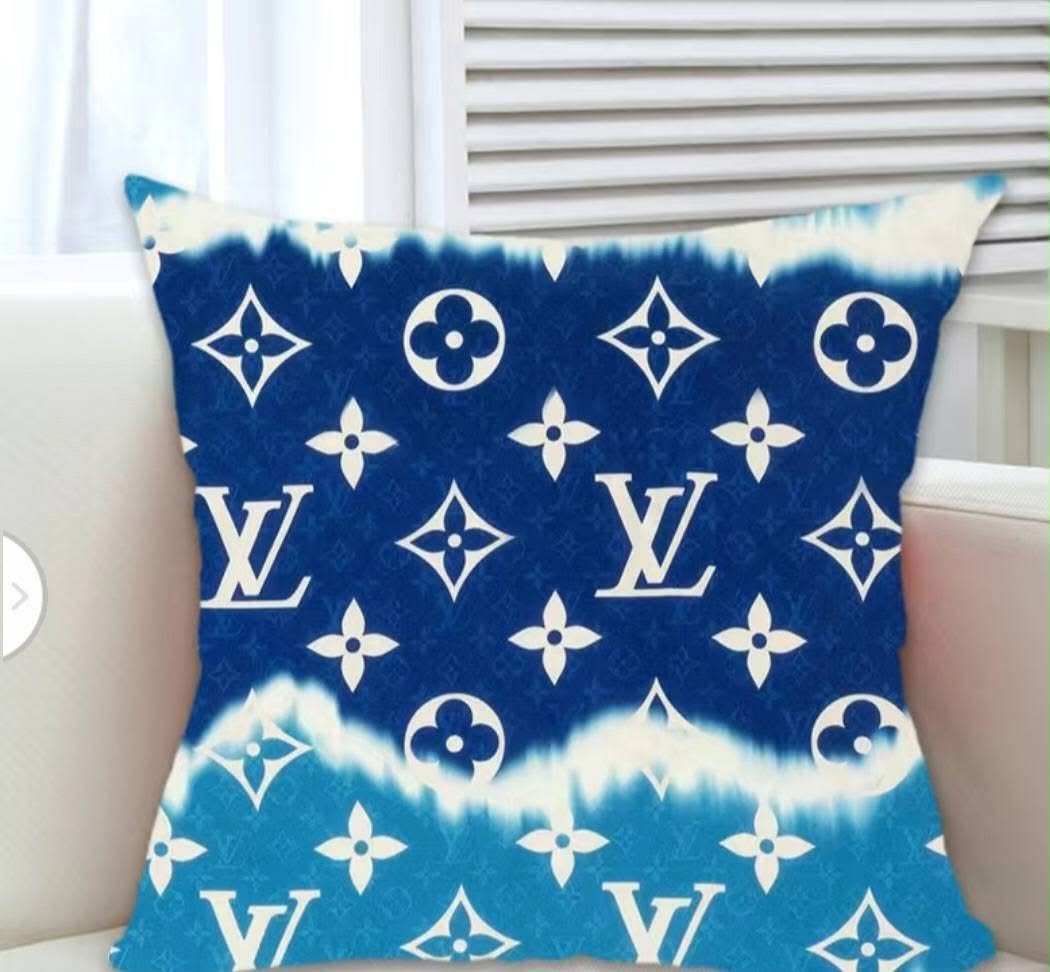 Louis Vuitton Tie-Dye Blue Pillow