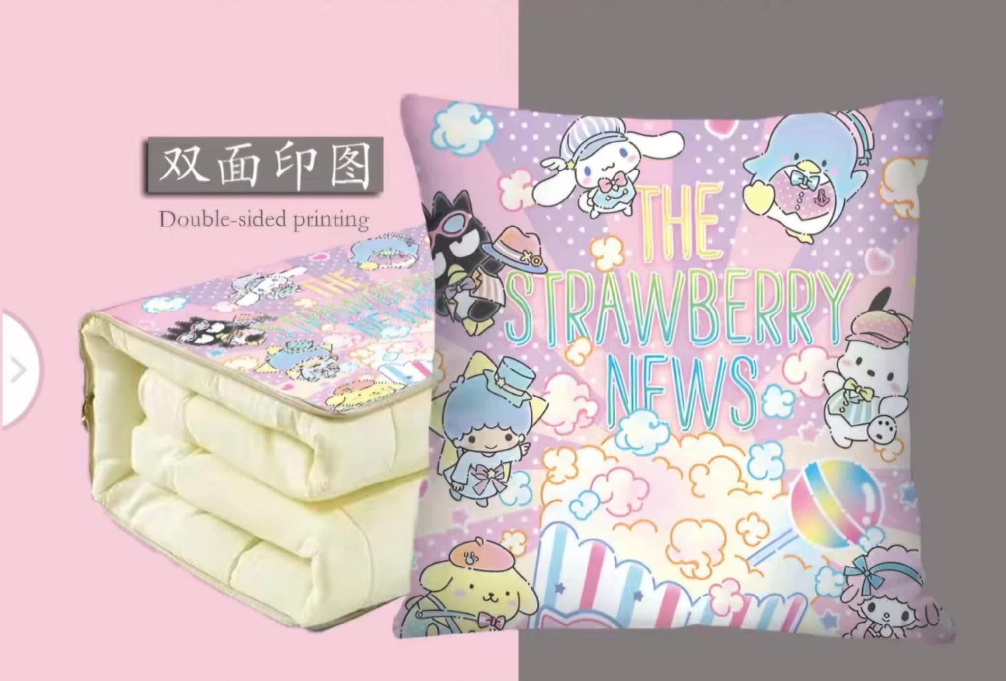 Sanrio Strawberry News Pillow