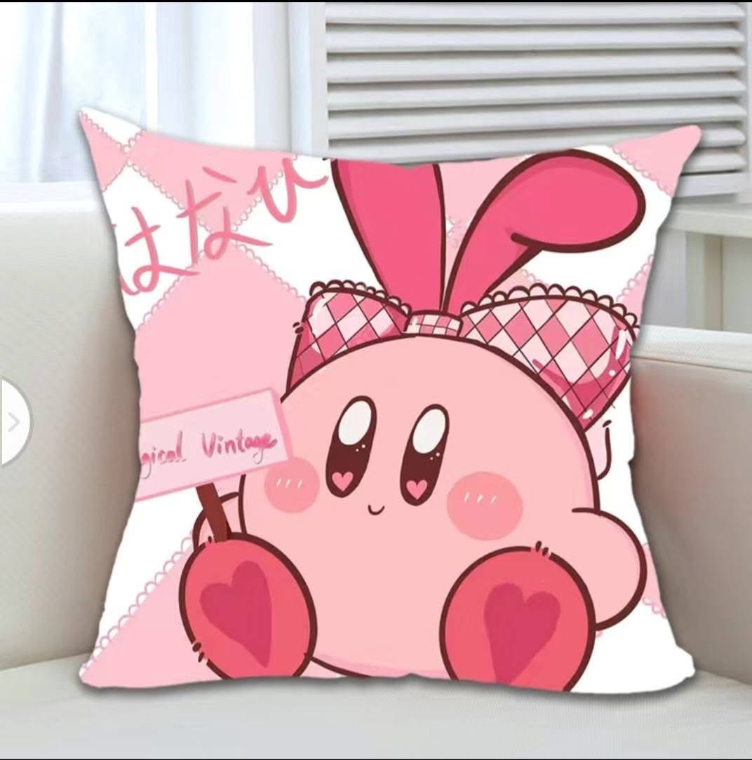 Kirby Bunny Ears Pink Pillow