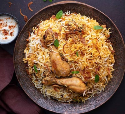 Chicken biryani half with egg