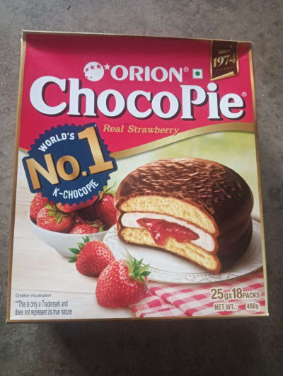 Chocopie real strawberry 