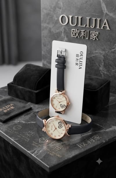 OULIJIA Stylish Heart Dial Analog Watch (For Women/Girls)