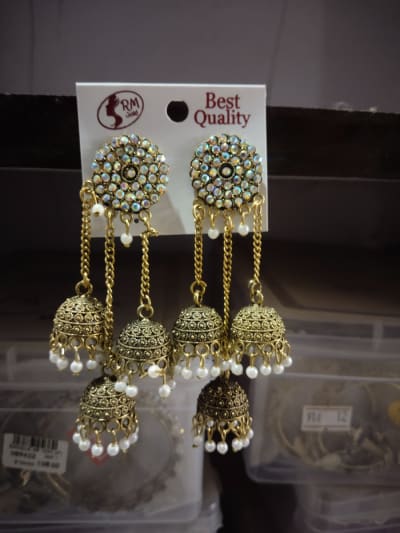 Debnath Elegant Sliver - Plated Oxidised Jhumka Earrings For Women & Girls Alloy Jhumki Earring 