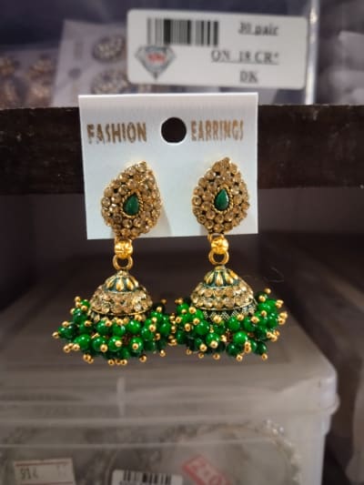 Debnath Elegant Sliver - Plated Oxidised Jhumka Earrings For Women & Girls Alloy Jhumki Earring 