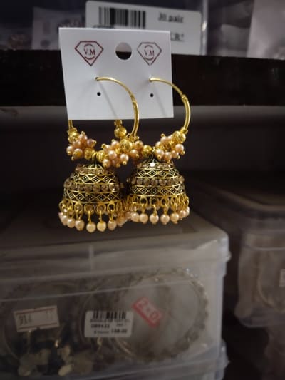 Debnath Elegant Sliver - Plated Oxidised Jhumka Earrings For Women & Girls Alloy Jhumki Earring 