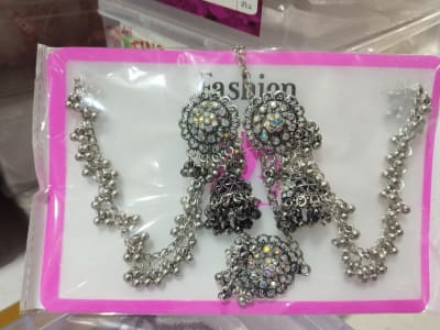 Lovestone White Gold Jhumka For Women Wedding Earrings With Chain Bahubali Jhumki Earrings Diamond Brass Jhumki Earring 