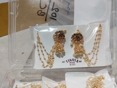 Lovestone White Gold Jhumka For Women Wedding Earrings With Chain Bahubali Jhumki Earrings Diamond Brass Jhumki Earring 