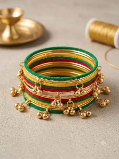 Velvet golden mix bangle 