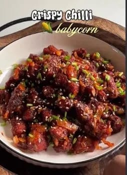 Baby Corn Chilli - Half Plate