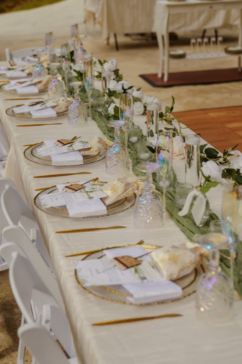 Sage and White Elegance