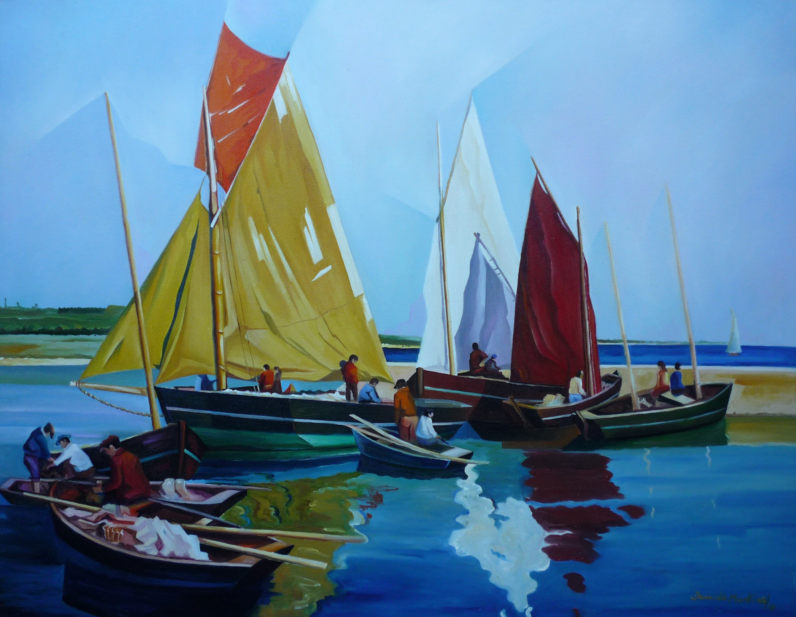 Quadro Damião Martins - Cubismo em Óleo