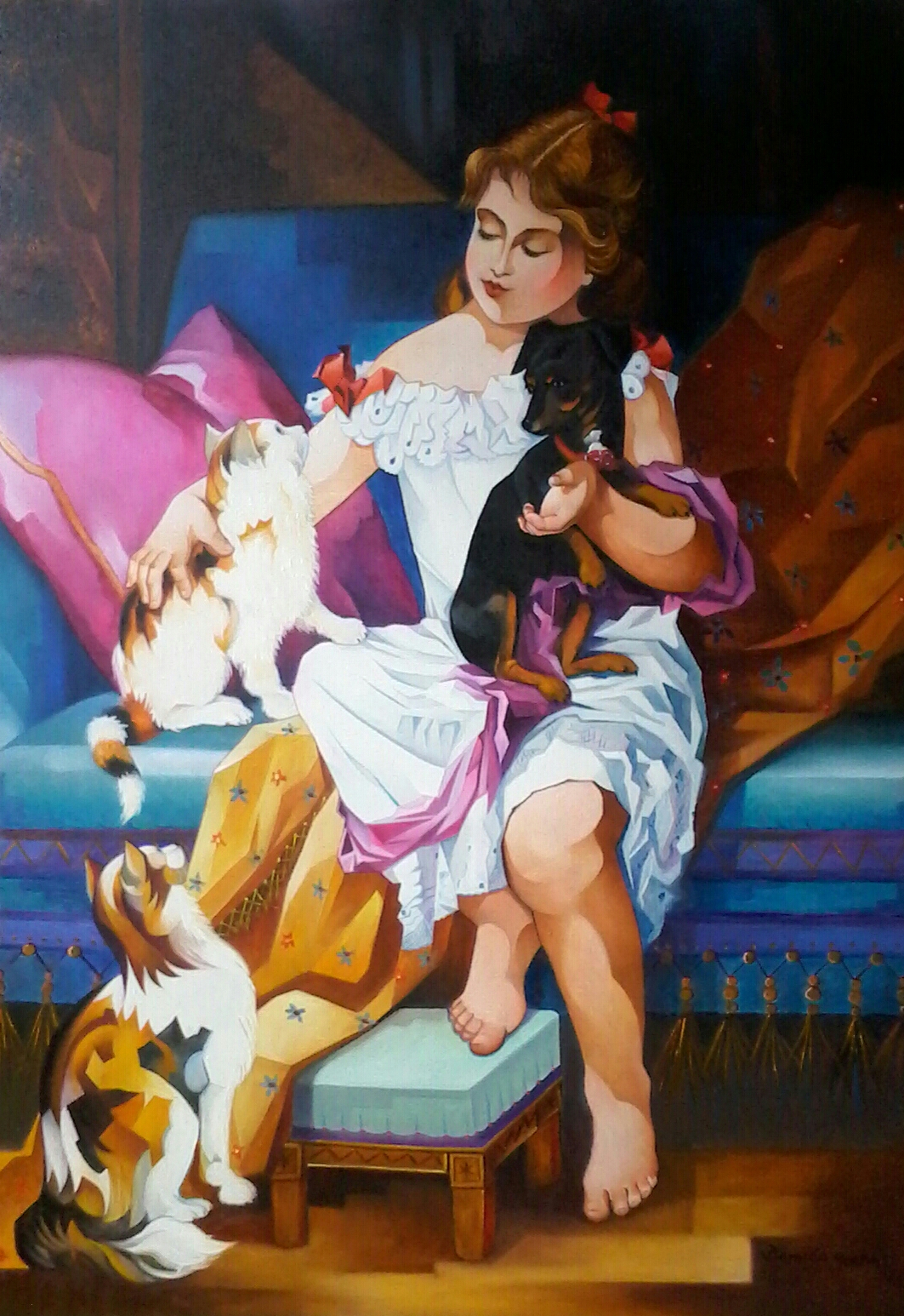 Pintura Damião Martins - Cubismo Brasileiro