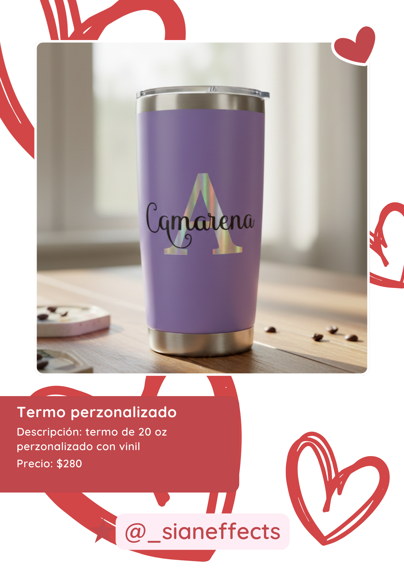 Termo personalizado con Vinil Adhesivo