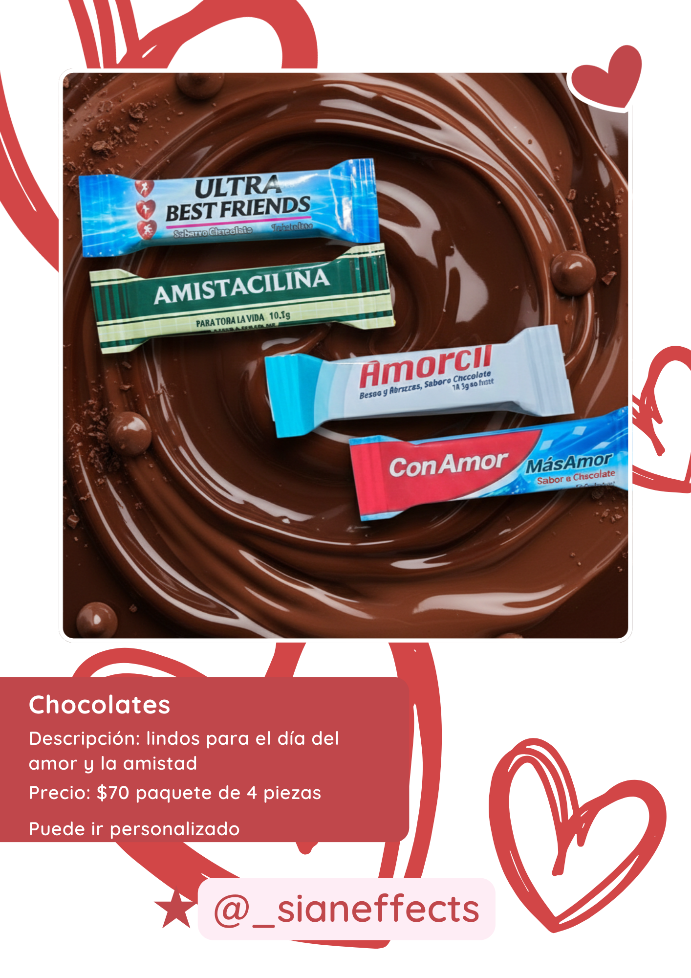 Pack 4 Chocolates Medicina