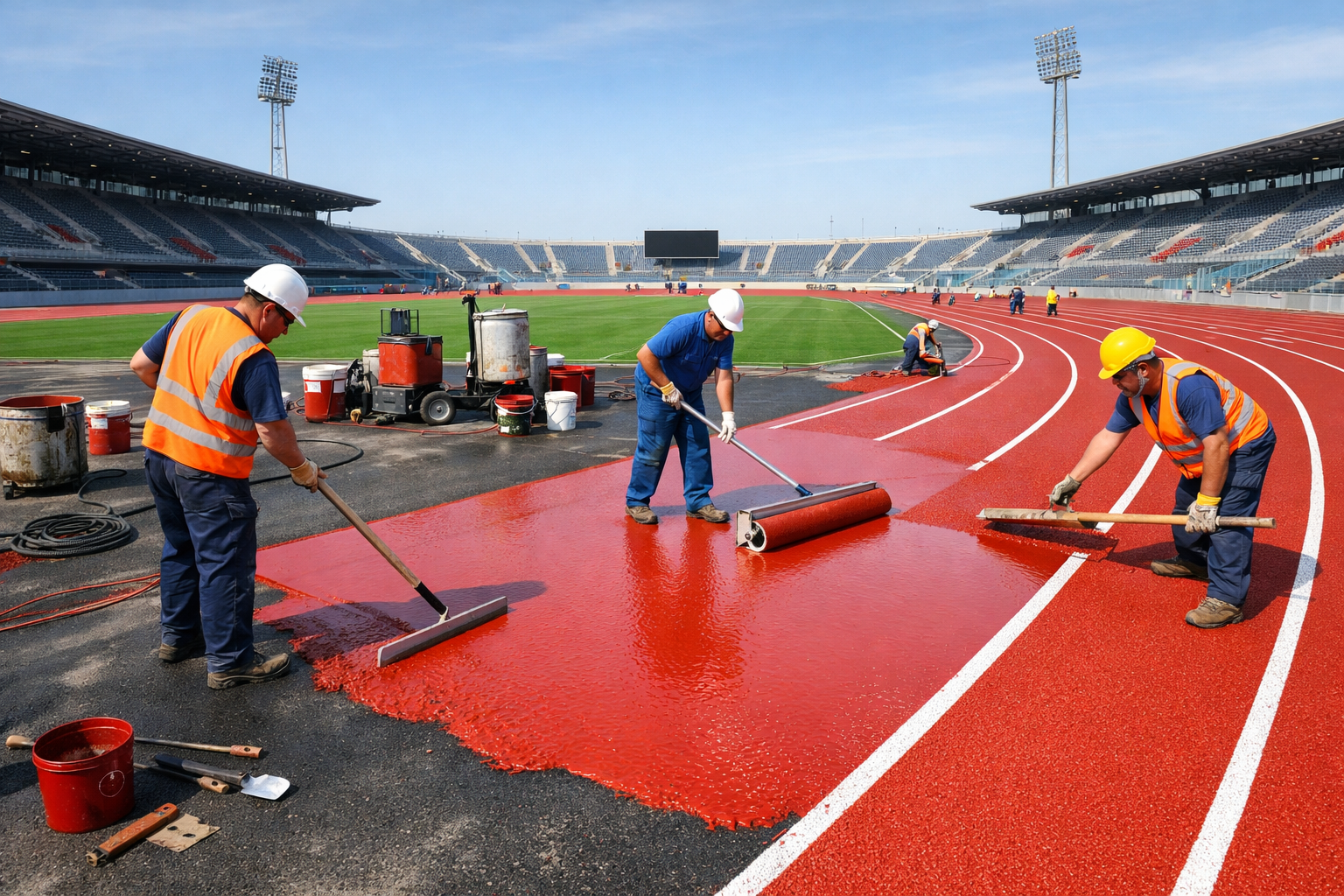 Full PU Running Track Service Installation