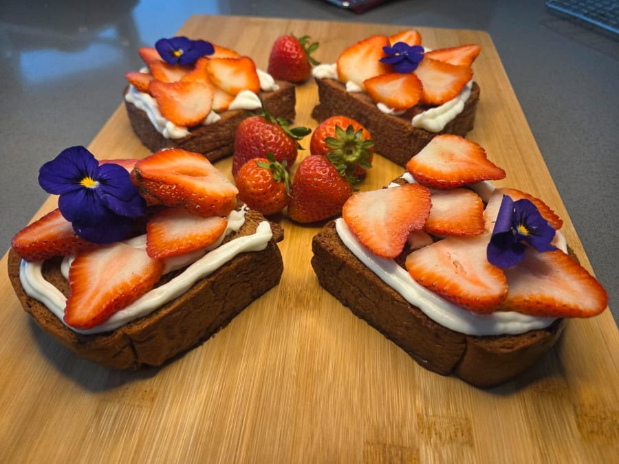 Chocolate Strawberries Cream Cheese Toast product photo