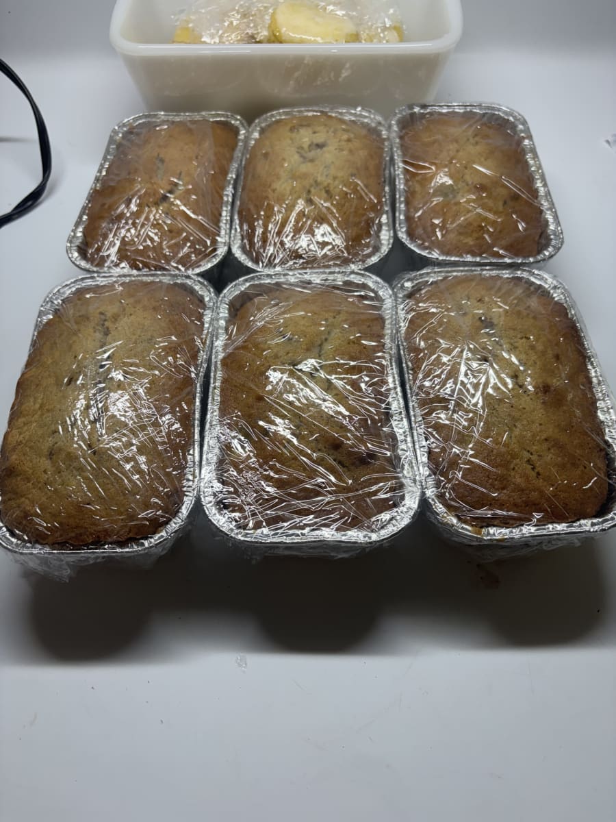 Banana nut bread product photo