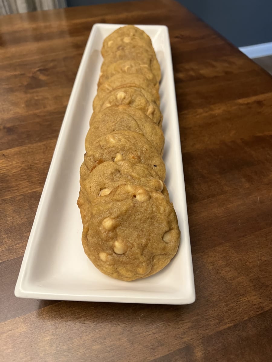 White Chocolate Chip Pumpkin Sourdough Cookies product photo