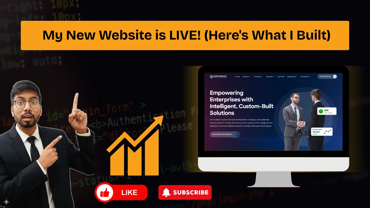 My New Website is LIVE! (Here's What I Built) - Mayankal.com