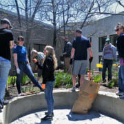 Group in Courtyard