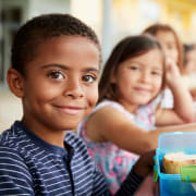 Boy with Lunch