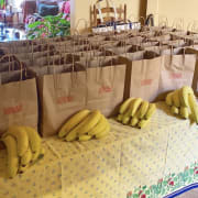 Bags with bananas