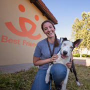 Staff w/dog & Logo Staff w/dog & Logo