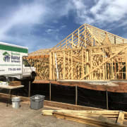 Framed House with Truck