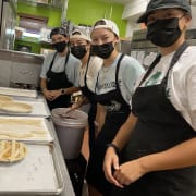Kitchen volunteers Kitchen volunteers