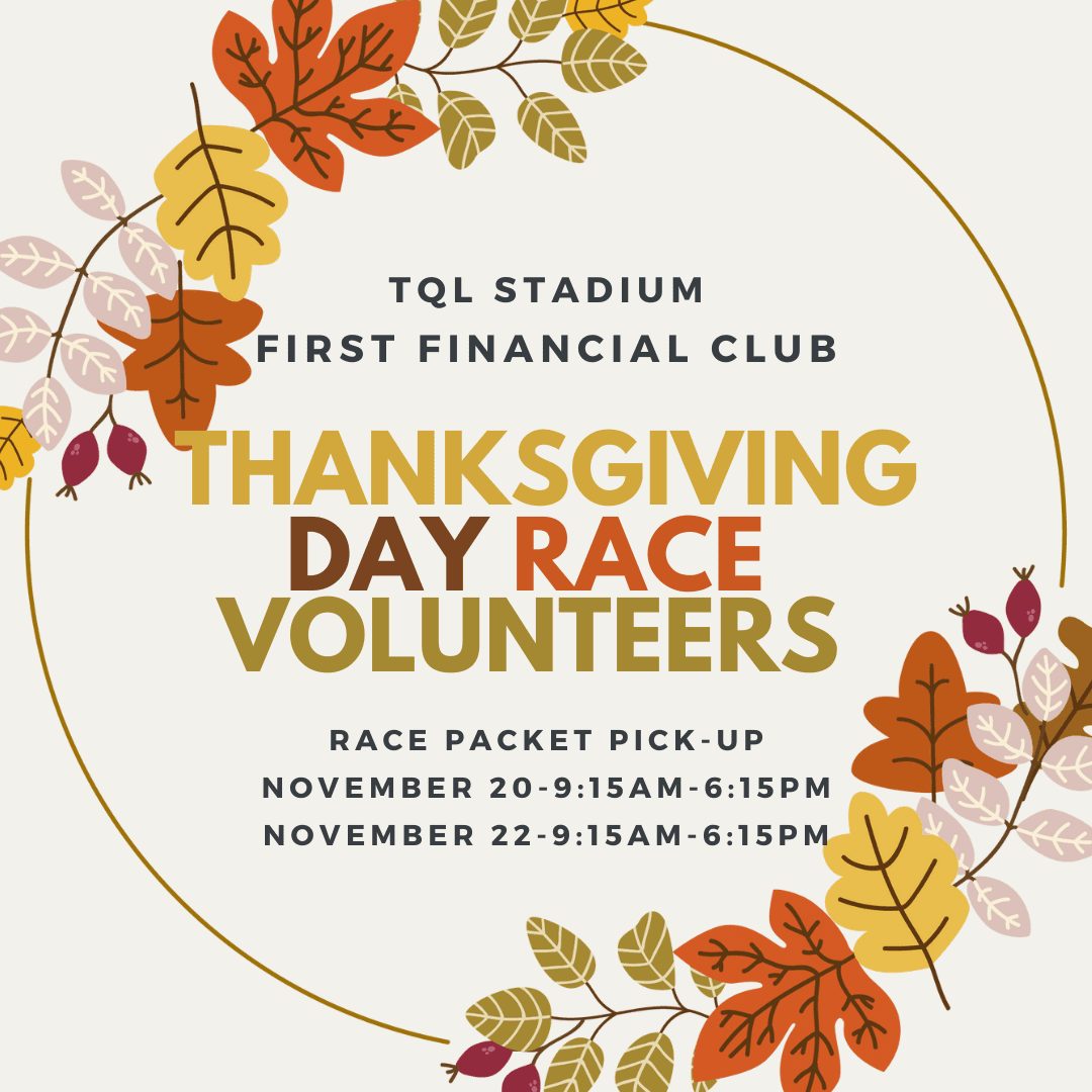 Thanksgiving Day Race Packet PickUp Cincinnati, OH VolunteerMatch