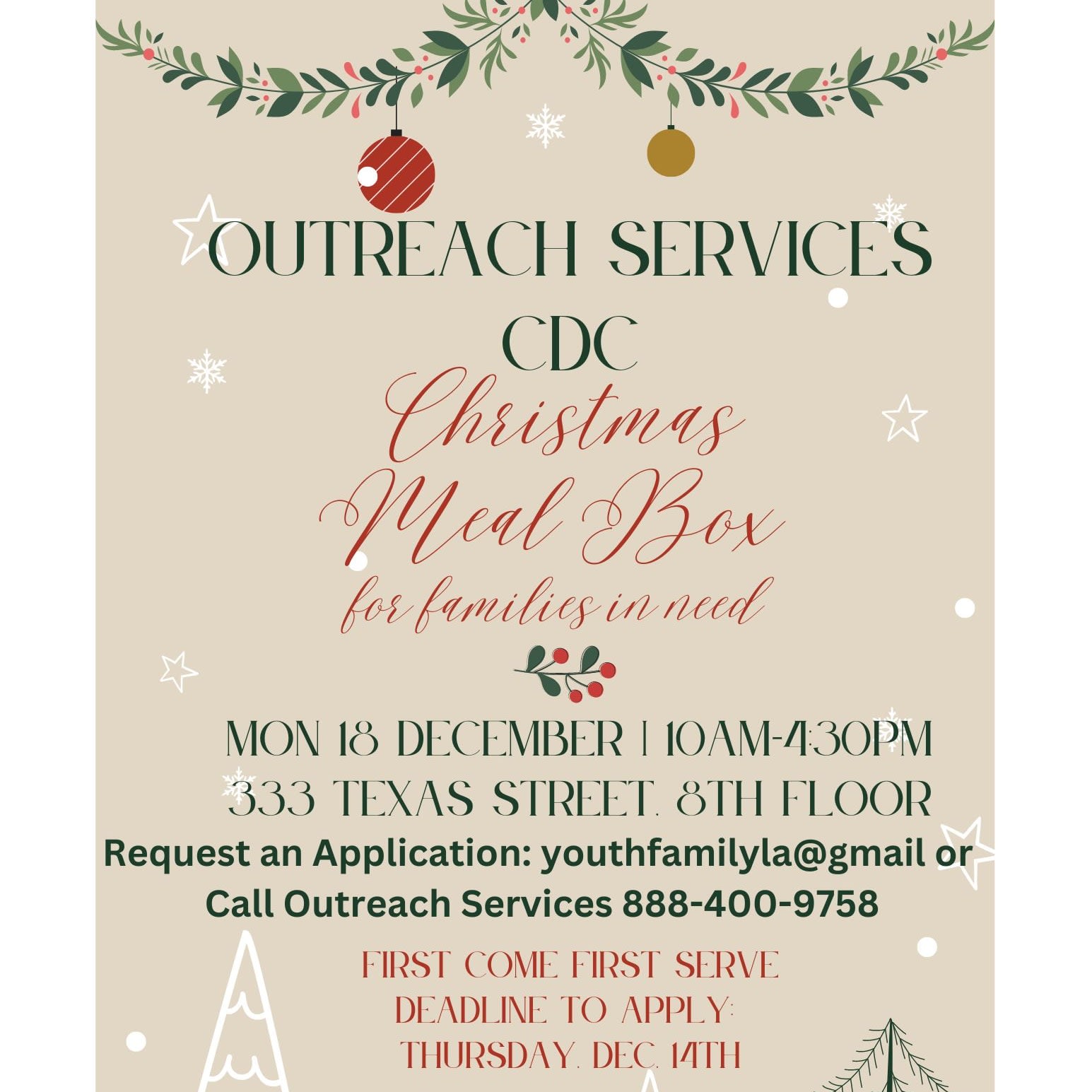 Christmas Dinner Box Donation Shreveport, LA VolunteerMatch