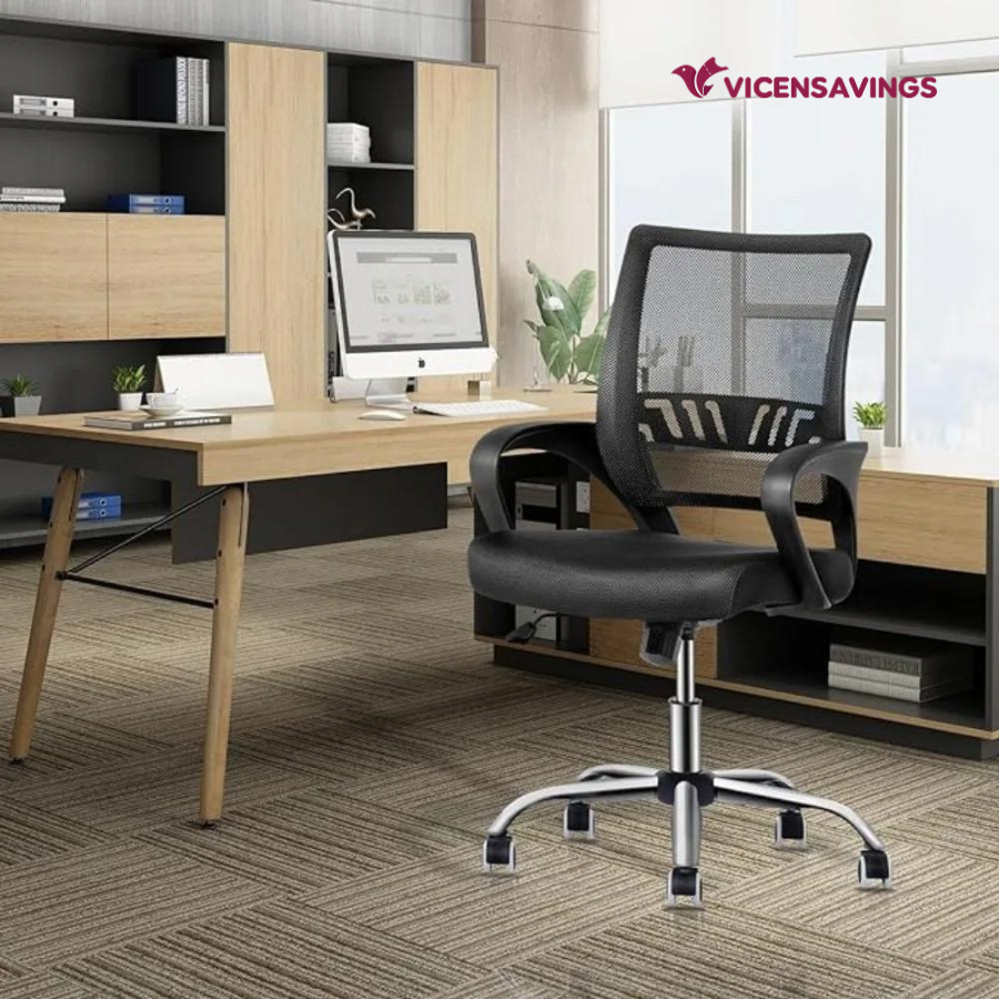 Executive Padded Mid-Back Home Office Desk Chair