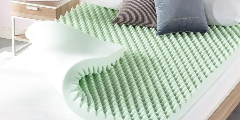 Best Price 4 Inch Egg Crate Memory Foam Topper with Green Tea Infusion