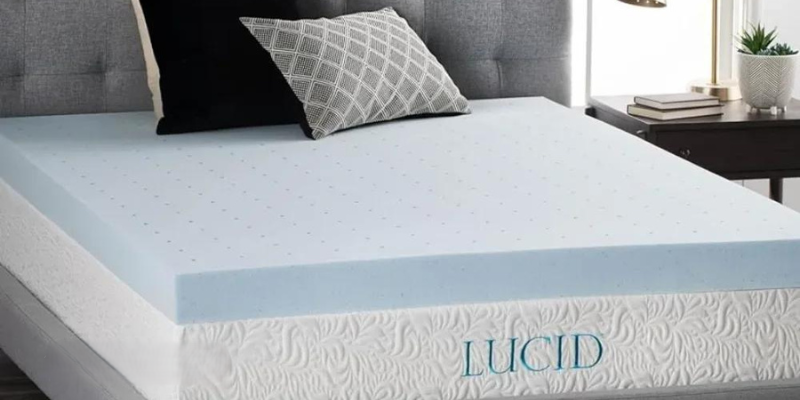 4 Inch Gel Memory Foam Topper, Ventilated Design