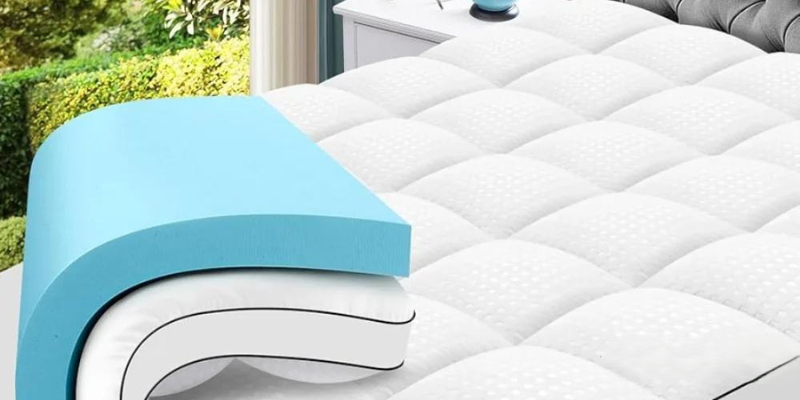 2-inch Gel Memory Foam and Cooling Pillow Mattress Pad