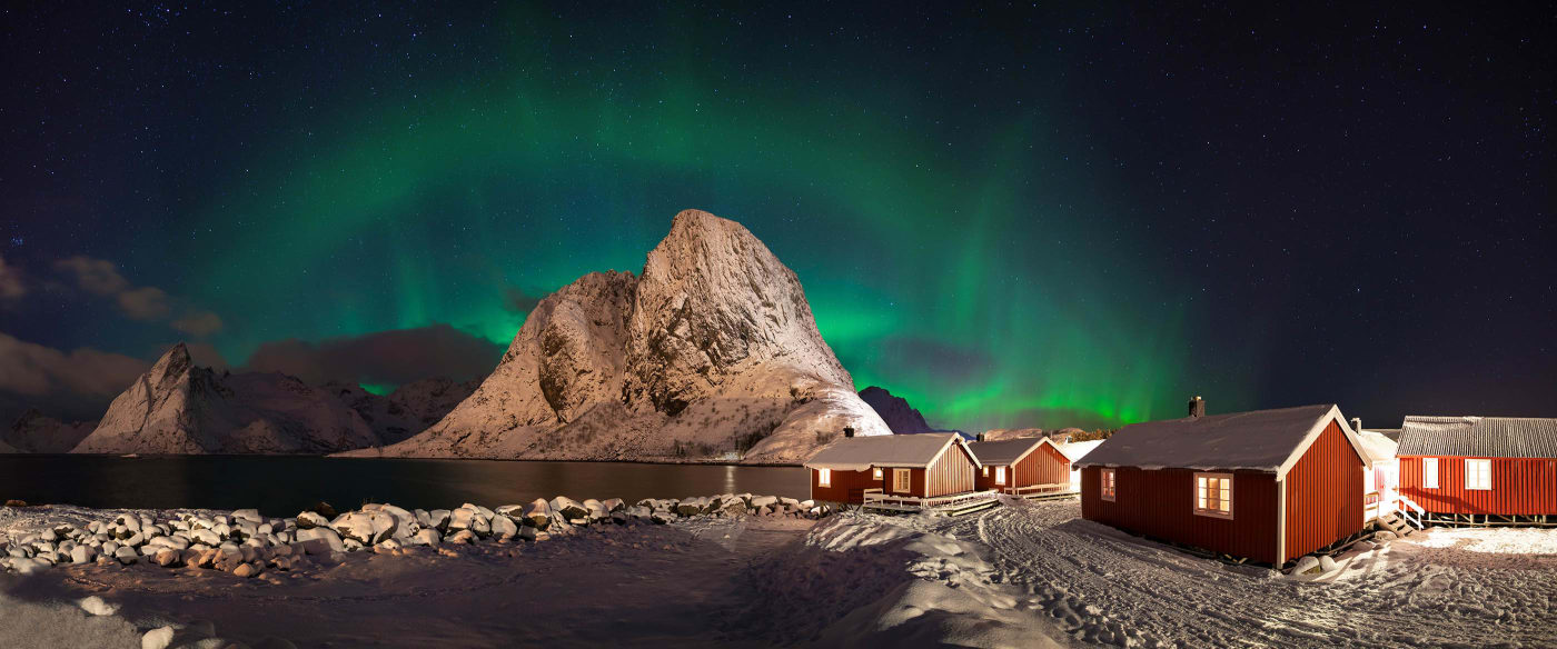 Reine · vue sur le Reinefjorden