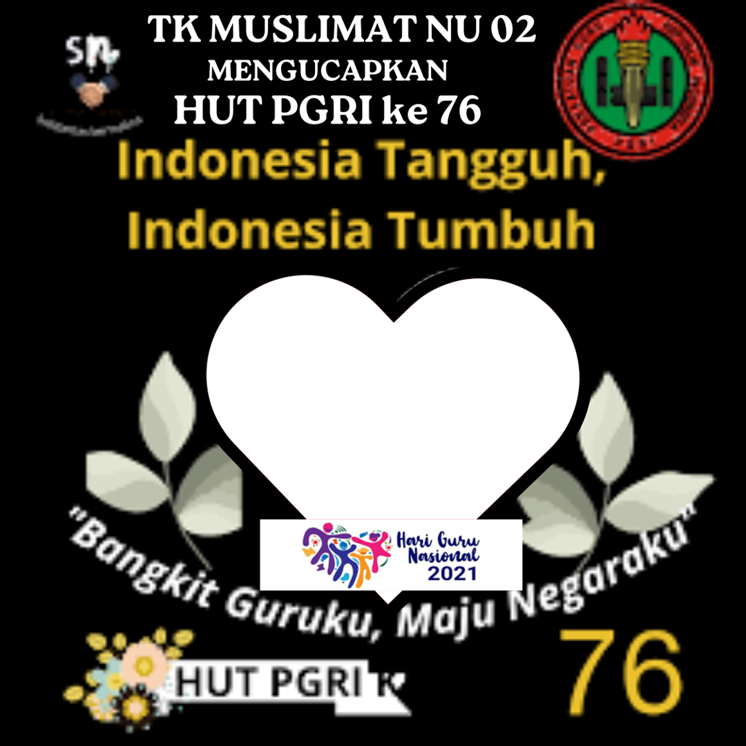 Free Download Twibbon HUTPGRI Background PNG buatan Oka Zabah