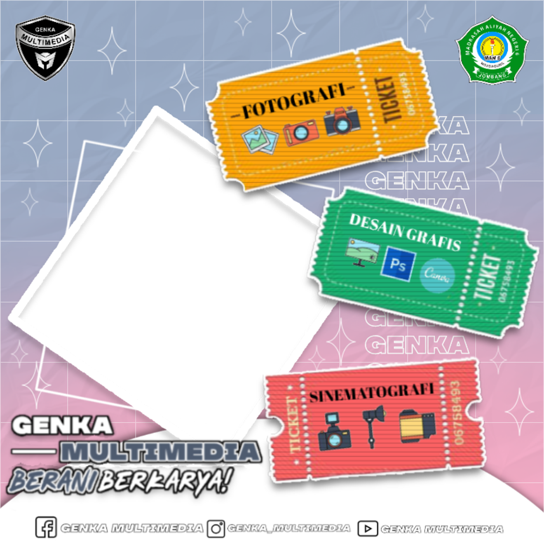 Gambar Twibbon Genka Multimedia Berani Berkarya Terbaru buatan Maresty Adelia