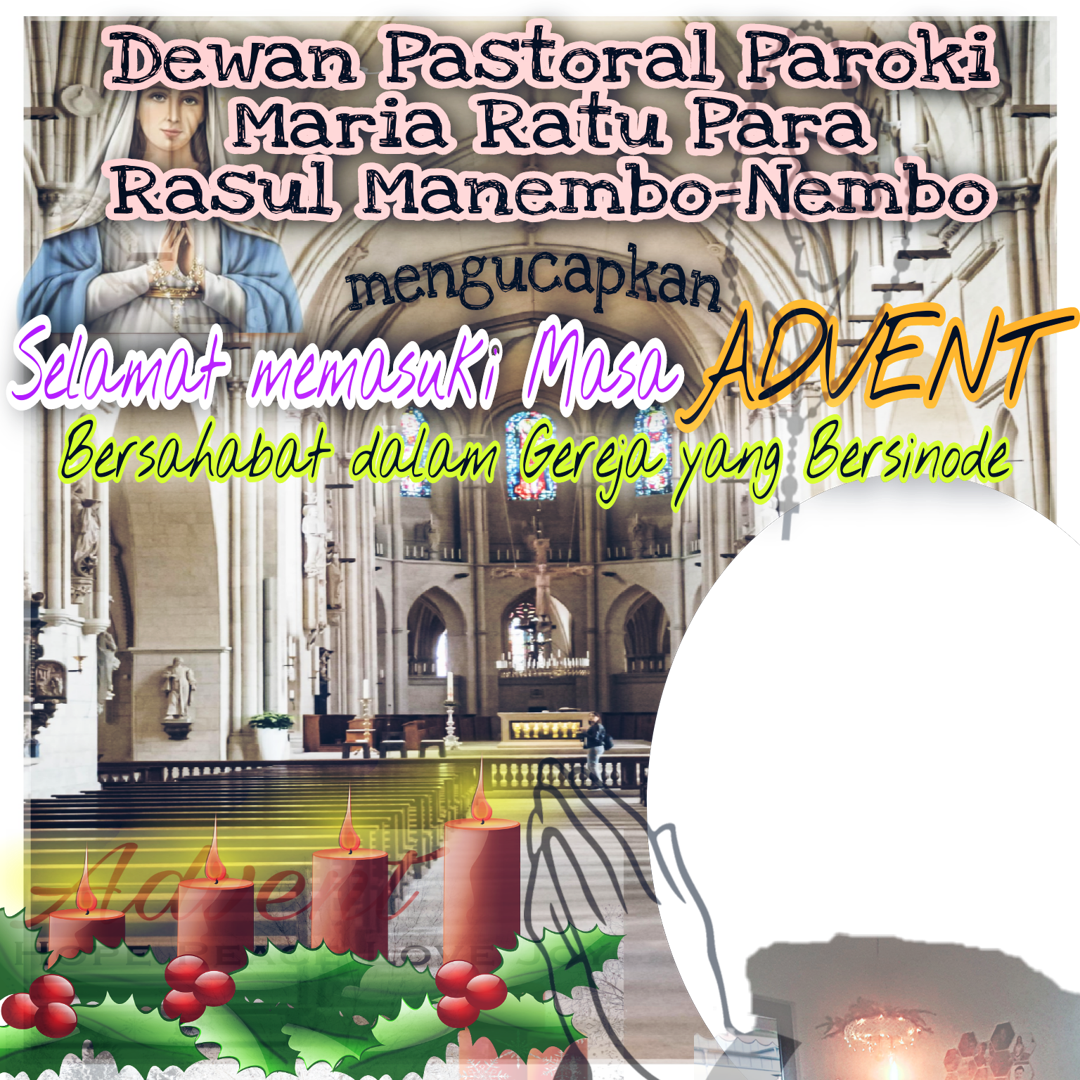 Gratis Download Twibbon Selamat Memasuki Masa Adven buatan Yeatris dina wenur