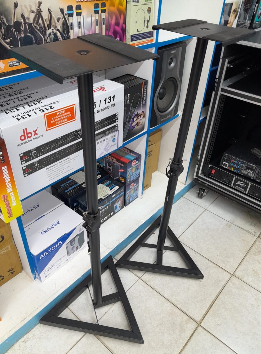 Professional Studio Monitor Stands - Adjustable Height Speaker Platforms - City Sounds Nairobi