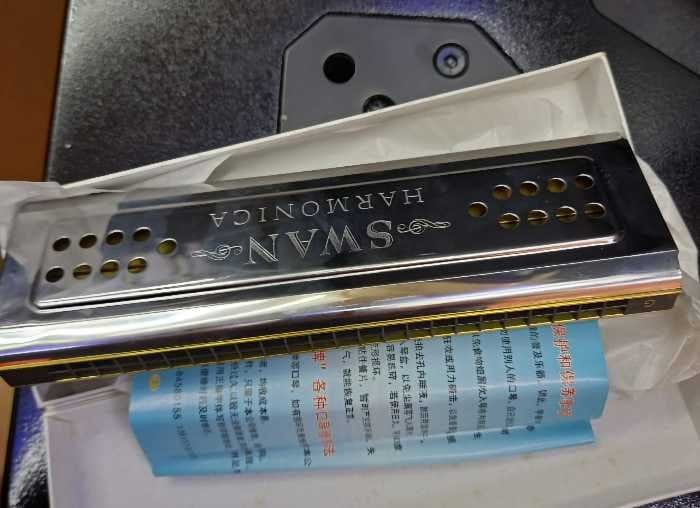 Swan 24-Hole Dual-Key Tremolo Harmonica (C & G) - Professional - City Sounds Nairobi