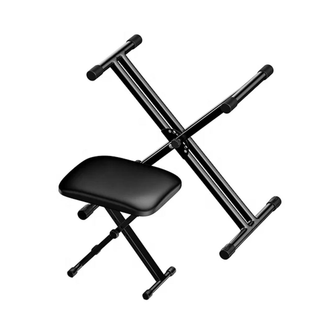 Heavy Duty Double-X Keyboard Stand & Adjustable Padded Bench Set - City Sounds Nairobi