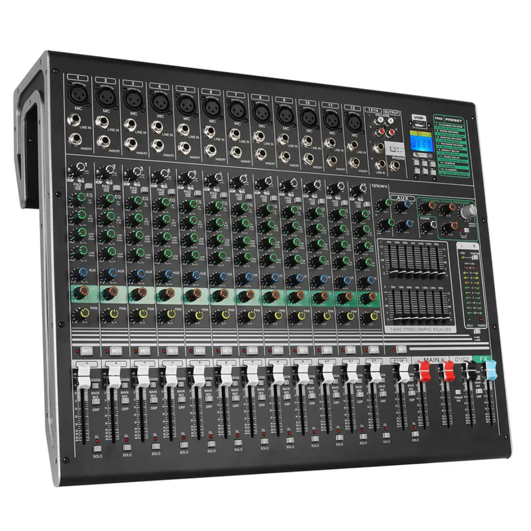 16-Channel Professional Audio Mixer with Bluetooth & DSP Effects - City Sounds Nairobi