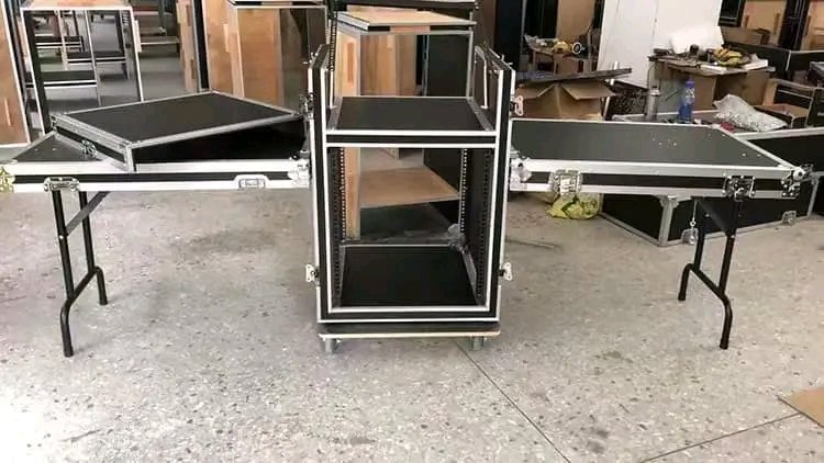 12U PA Mixer Rack Flight Case Dual Workstation Mobile Station - City Sounds Nairobi