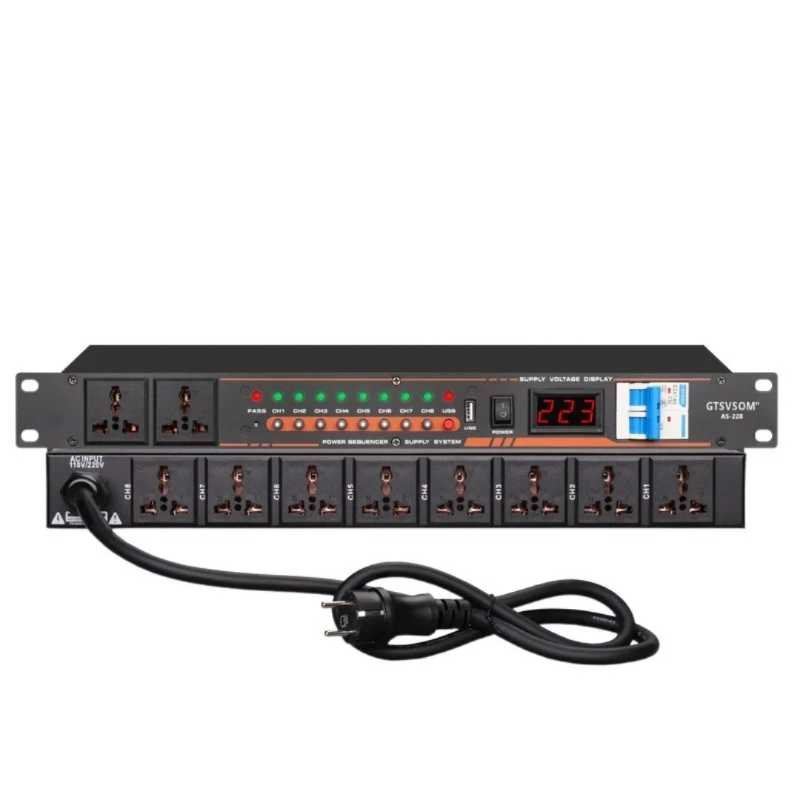 Professional 8-Channel Audio Power Sequencer with LCD Voltage Monitor - City Sounds Nairobi