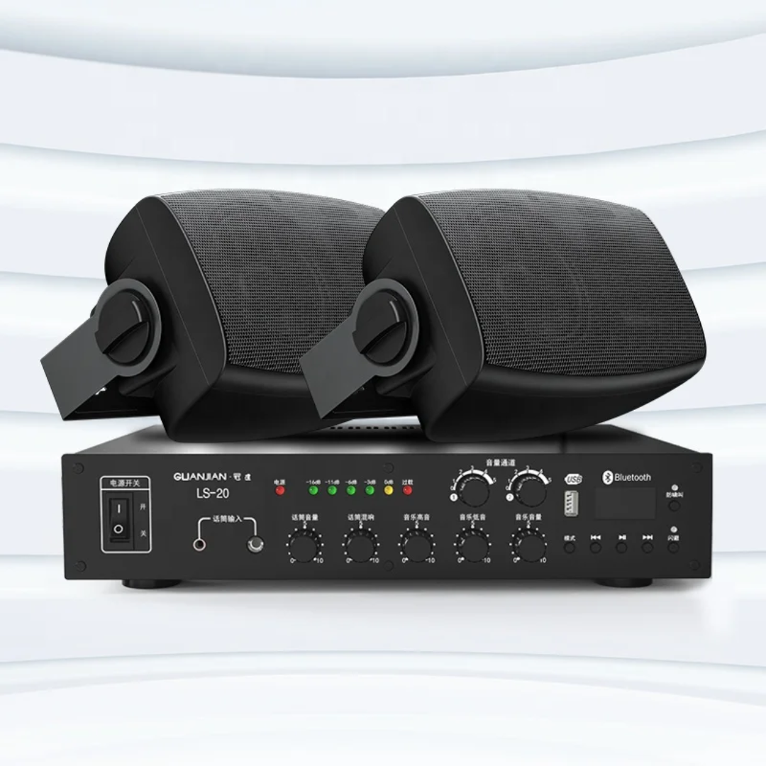 Bluetooth Commercial Audio System | Wall-Mount Speakers & Amplifier - City Sounds Nairobi
