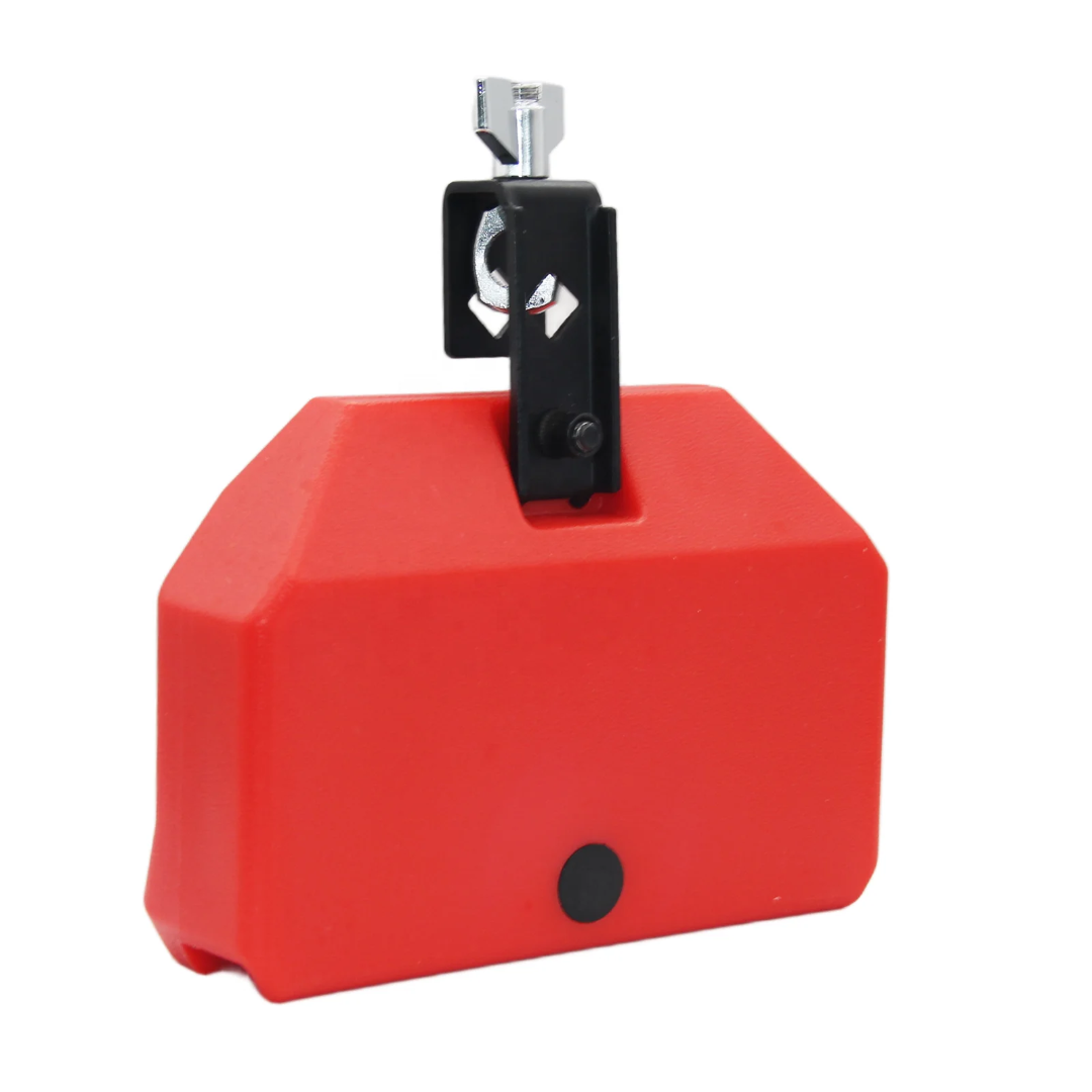 Red Plastic Cowbell - Bright Percussion for Live Performances - City Sounds Nairobi