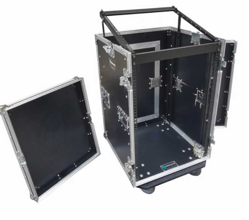 12U Professional Rack Flight Case Slant Mixer Top w/ Wheels - City Sounds Nairobi